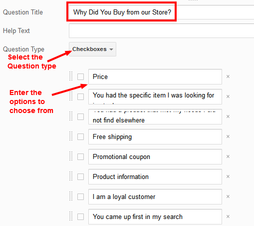 Adding survey questions