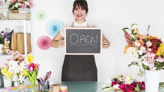 smiling young businesswoman