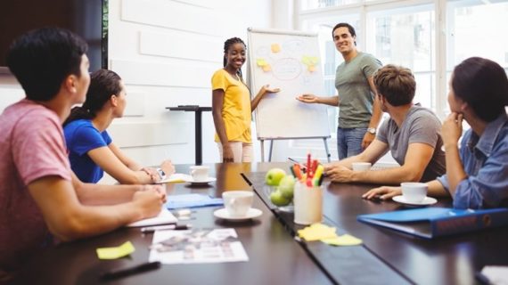 group of people conducting a meeting