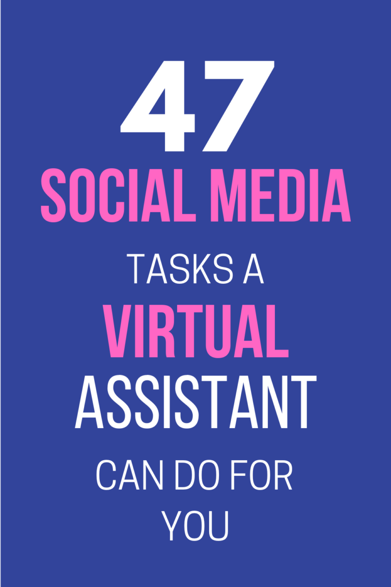 47 Social Media Tasks For Virtual Assistants │small Revolution