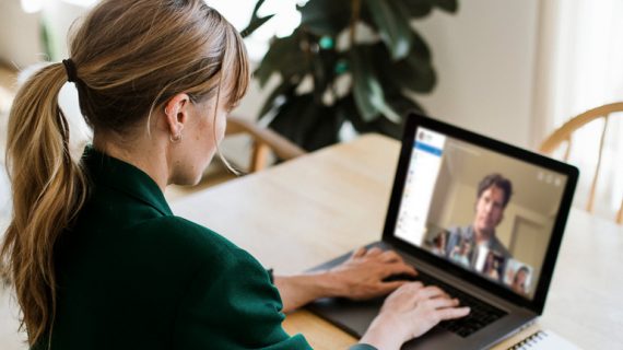 Woman working from home during coronavirus pandemic