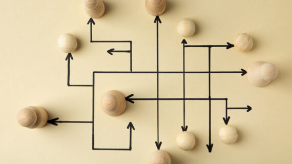 top view wooden pawns arrangement