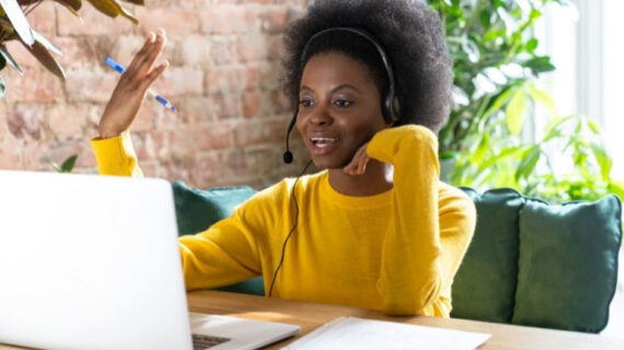 young woman busy working